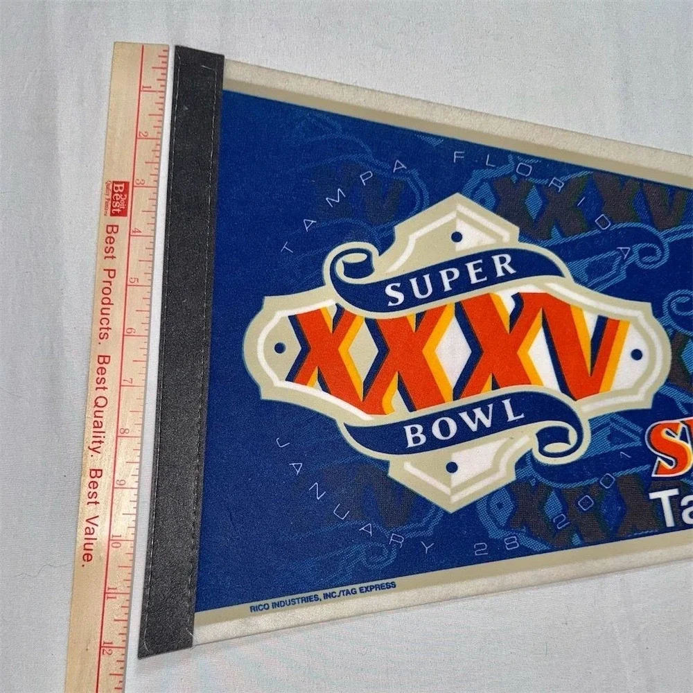 NFL Super Bowl‎ XXXV Commemorative Pennant Tampa Florida 2001